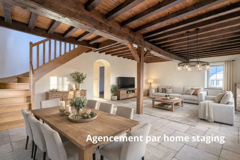 pièce de vie home staging